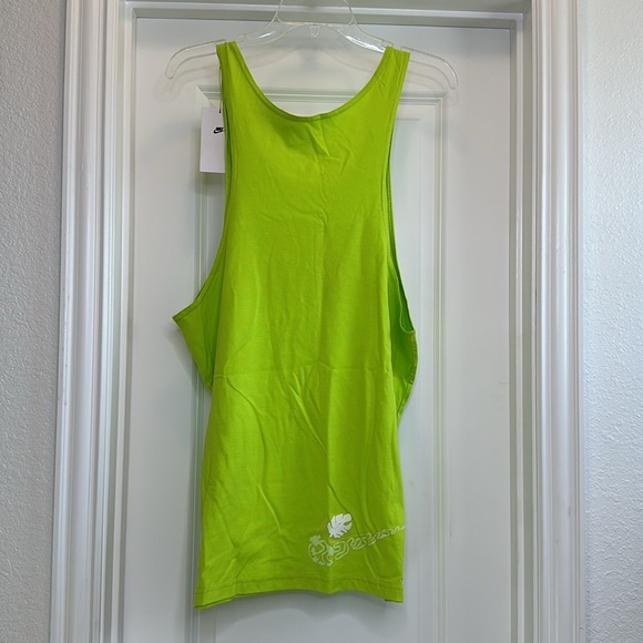 New NIKE SPRING BREAK‎ GRAPHIC LOGO TANK TOP IN LIME-GREEN Men’s Small - Picture 5 of 6